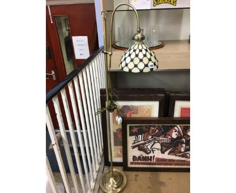 Standard lamp with Tiffany style shade