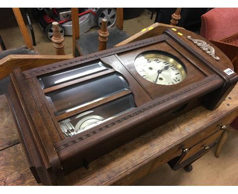 Mahogany cased wall clock