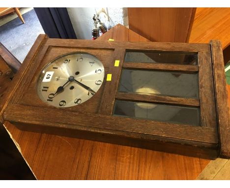 Oak cased wall clock