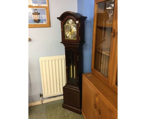 A reproduction mahogany Grandmother clock 'Thomas Byrne'