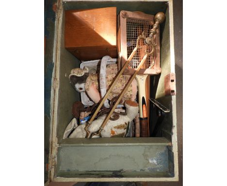 Painted Vintage Wooden Trunk 