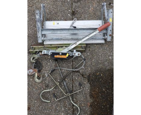 Ladder Shelf, Ladder Stays and Hand Winch 