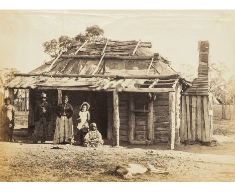 Australasia.- Caire (Nicolas, photographer) Aborigines of Australia; Scenes on the River Murray; Melbourne Scenery, 3 albumen