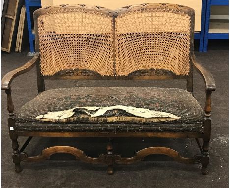 Bergere Oak 2 seater sofa