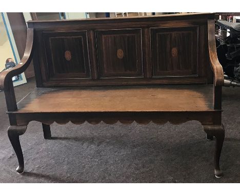 Inlaid Queen Anne bench 