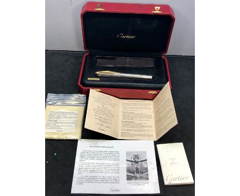 Cartier Exceptional Santos de Cartier LE fountain pen - 324/190 pen in good condition light surface marks ,box interior calf 