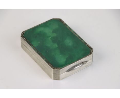 A fully hallmarked sterling silver Art Deco powder compact with Marcasite decoration, maker marked for H C Freeman Ltd togeth