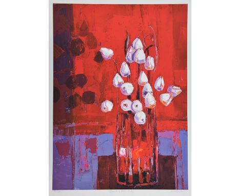 Kirsty Wither (b.1968), six limited edition prints, 'Wee White Waltzers, 74/100', 'Creamy Light, 82/100', 'Tight White Buds, 