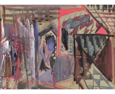 John Rosser, 'Abstract', unsigned, circa 1949, gouache 35cm x 46cm. Please Note - Lot Number in printed catalogue is incorrec