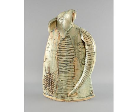 Jan Beeny ceramic sculpture of a sheep, applied mark to base 46cm