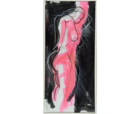 Graham Hardy, study of a nude, signed pastel. 56cm x 26cm