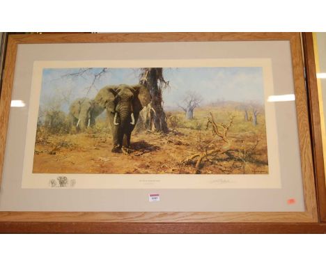 David Shepherd (1931-2017) - The Land of the Baobab Trees, pencil signed print, No.476/1100, 36 x 72cm