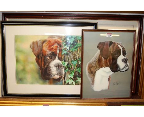Graham Carver - Summer Days, Whitby, North Yorks, limited edition print, together with two dog study prints (3)