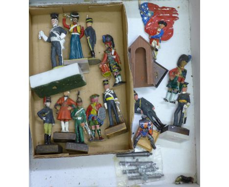 Cast metal model soldiers