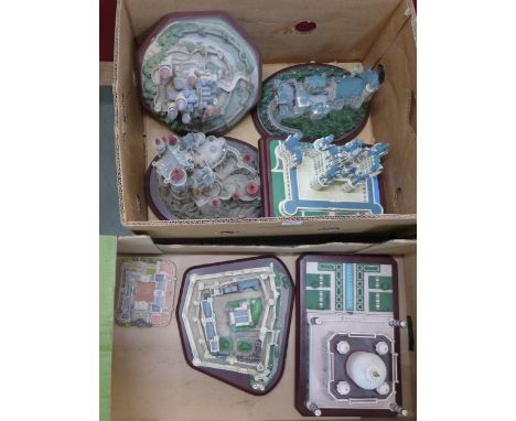 Eight models of buildings, 'Great Castles of The World' and other model buildings including The Taj Mahal