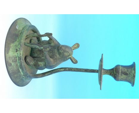 A novelty mouse figural candlestick, 15.5cm