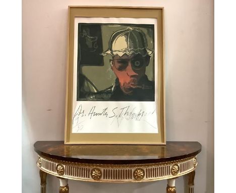 •Ralph Steadman (British, b. 1936) "Dr. Hunter S. Thompson", screenprint in colours, signed, ed. 19/30, framed. Visible size 