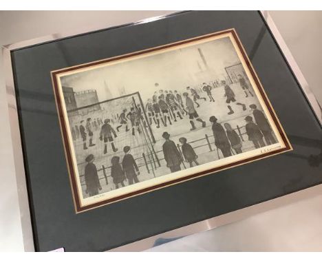 •Laurence Stephen Lowry R.A. (British, 1887-1976), The Football Match, limited edition print, ed. 316/850, signed and numbere