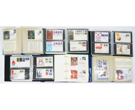 A COLLECTION OF GB AND CHANNEL ISLANDS FIRST DAY COVERS, ALL ERII, IN SIX MODERN BINDERS