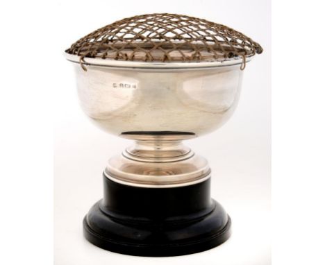 A GEORGE V SILVER ROSE BOWL, 10CM H, BIRMINGHAM 1926, 4OZS 15DWTS