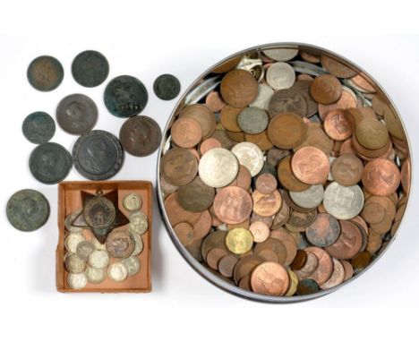 CAMPAIGN MEDAL. KHEDIVE'S STAR DATED 1882 AND MISCELLANEOUS UNITED KINGDOM PRE-DECIMAL COINS, INCLUDING CARTWHEEL PENNY 1797,
