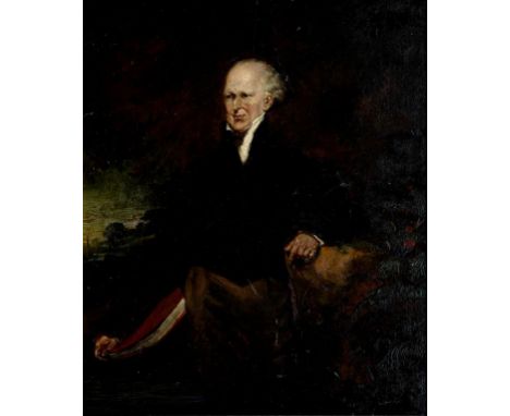FOLLOWER OF JAMES NORTHCOTE, PORTRAIT OF A GENTLEMAN, OIL ON BOARD, 38 X 32CM