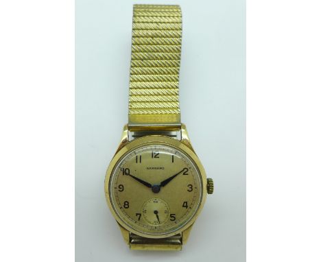 A 9ct gold Garrard wristwatch with manual wind movement