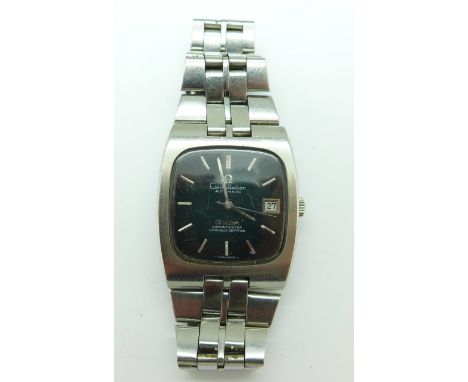 A stainless steel Omega Constellation automatic chronometer wristwatch