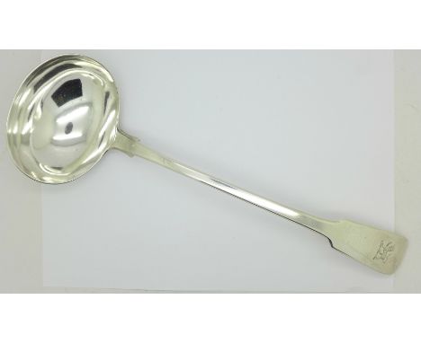 A large silver ladle by William Bateman, London 1902, 250g