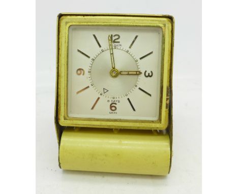 A LeCoultre 8-day travel alarm clock
