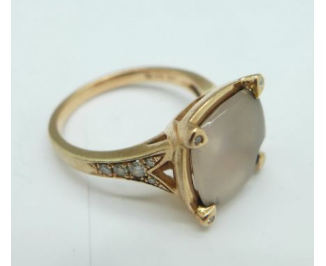 A 14ct gold and amethyst ring, 2.25 carat weight, RRP £299.99 + VAT (note this lot attracts VAT at the current rate) size N