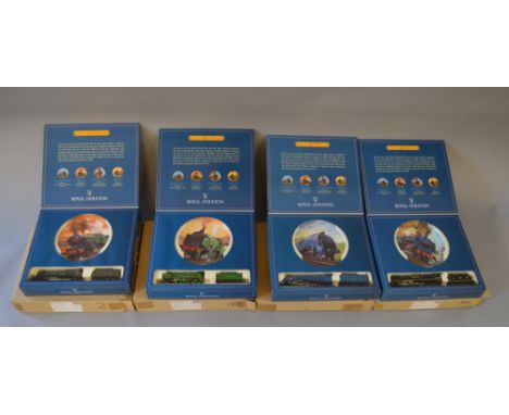 OO Gauge Hornby. 4 x Royal Doulton Ltd Edition plate/loco packs. R.650, R.648, R.649 & R.459. All VG/E with posting outers.