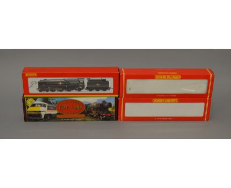 OO Gauge Hornby 4 x locomotives.R.646 Battle of Britain "501 Squadron", R.2039 BR schools "Cheltenham", R.2310 Merchant Navy 