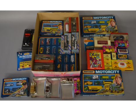 Good quantity of diecast models, most boxed, mostly Matchbox but also includes Lledo, Corgi, Solido and others, and Lesney Ma