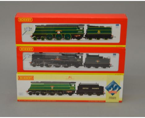 OO Gauge. Hornby. 3 x DCC ready locomotives. R.2685 Ltd Edition SR West Country "Bude", R.2708 rebuilt West Country "Padstow"