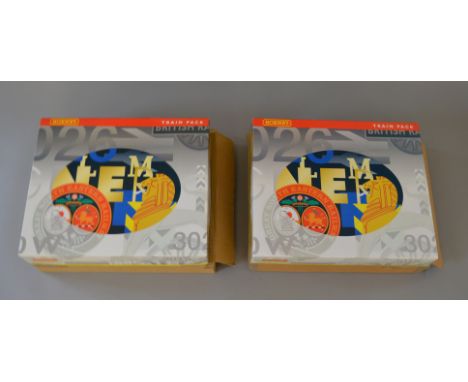 OO Gauge. Hornby. 2 x train packs. R.2500 "Great Western Trains" High speed train (2004 livery) & R.2602 GNER 225 train "Tam 