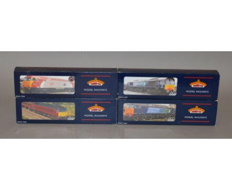 OO Gauge Bachmann. 4 x DCC Ready diesel locomotives. Class 66/9 "Sunderland AFC" No.66725 First/GBRF, Class 57/0 No.57011 DRS