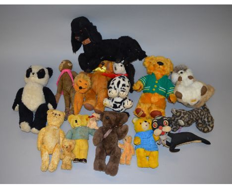 16 x assorted vintage teddy bears, including Merrythought. 