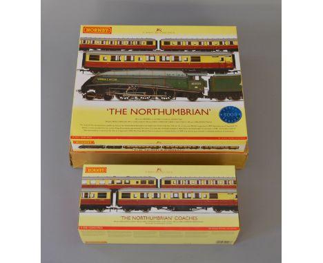 OO Gauge. Hornby. R.2435 "The Northumbrian" train pack. A4 locomotive "Andrew K McCosh" & 3 coaches, together with R.4228 "Th