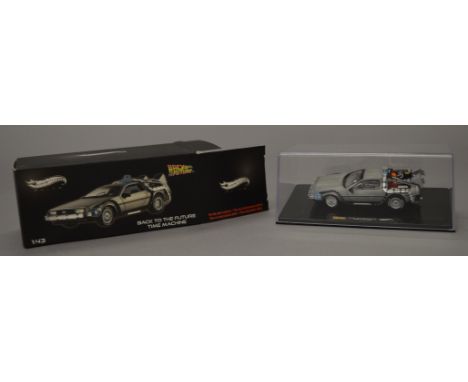 Hot Wheels Elite Back to the Future Time Machine 1:43 scale diecast model. Boxed.