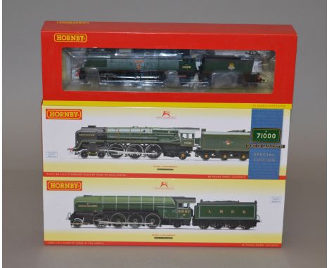 OO Gauge Hornby. 3 x DCC ready locomotives. R.3191 BR 8P  "Duke of Gloucester" Special Edition, LNER P2 "Cock of the North" &