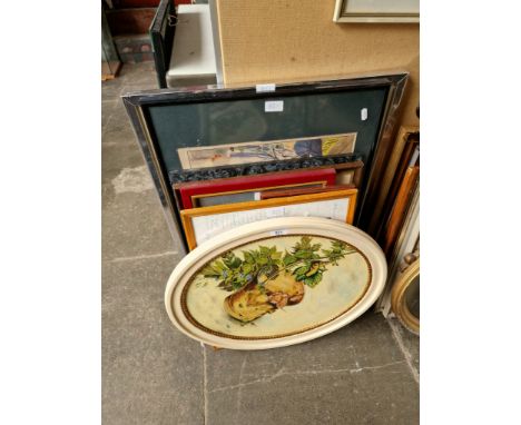 Ten various pictures, paintings and prints to include original works, signed limited editions, a multi signed photographic pr