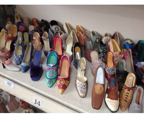 Over 60 ceramic shoes including examples from Just The Right Shoe and Step in Time by Regency Fine Arts 
