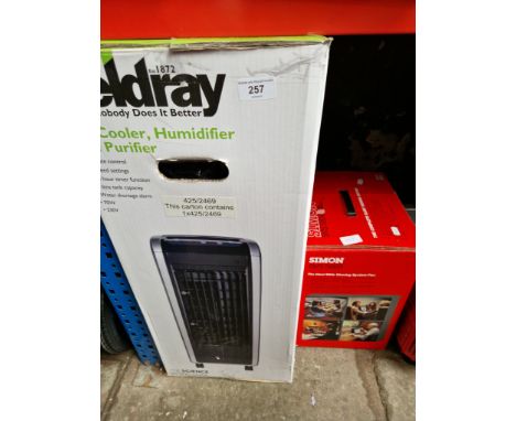 A Beldray dehumidifier and a projector. 