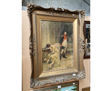 An oleograph after Arthur David McCormick (1860-1943), 'My Destiny &amp; France Demand It', 41cm x 60cm, gilt frame, 67cm x 8