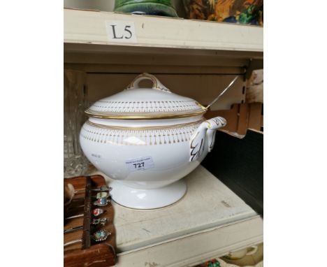 A Spode soup tureen with ladle 