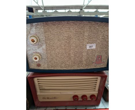 A Philco stereo record deck and a HMV record player 