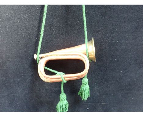 A BUGLE early 20th century, perhaps WW1, quite battered