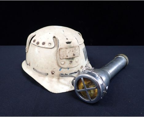 A CEAG LTD MINER'S LAMP AND HELMET 