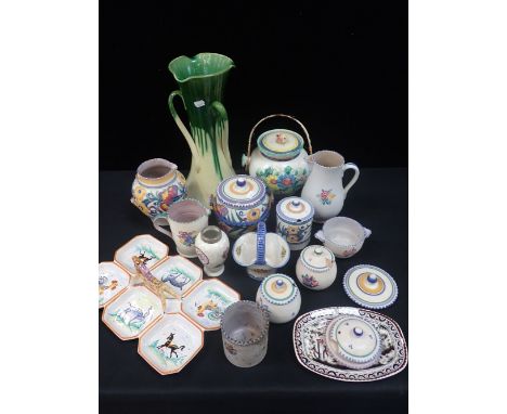 A COLLECTION OF POOLE POTTERY, TRADITIONALLY PAINTED a large Allervale vase, and other decorative ceramics